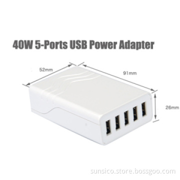 5-Ports USB Wall Charger